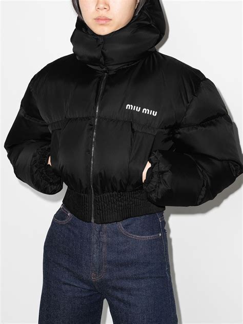 farfetch miumiu puffer jacket.